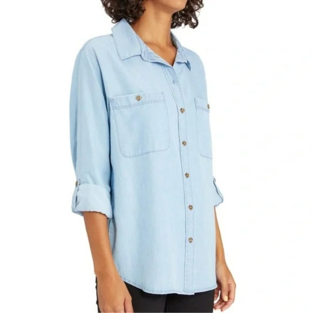 LAST DAYS ~~~Social Standard By Sanctuary Tencel Boyfriend Shirt